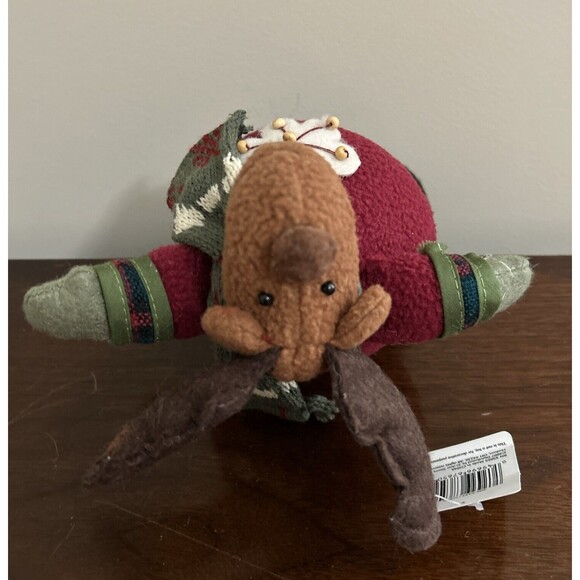 Christmas Moose Plush Holiday Inspirations Knit Scarf Snowflake Sweater Decor - Picture 8 of 12